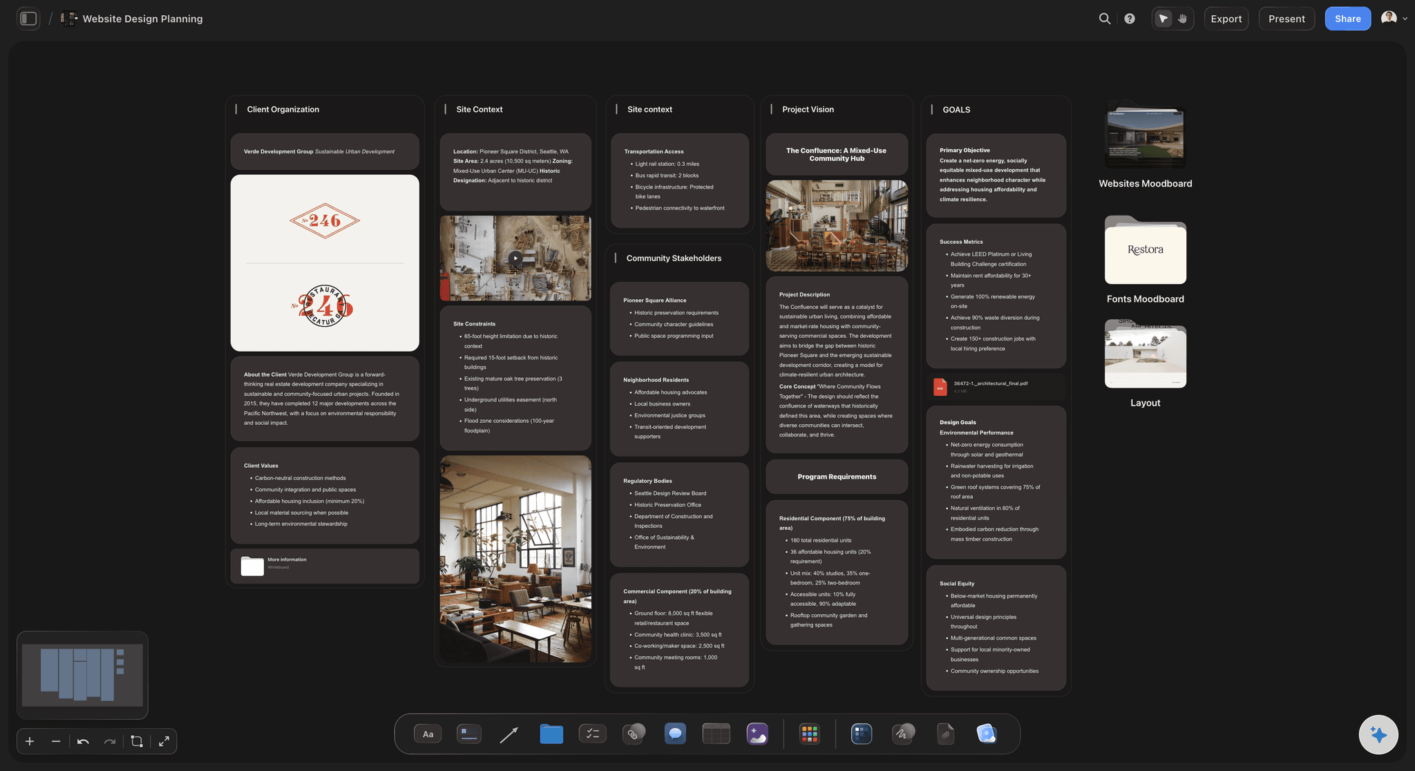 A user flow charted with screenshots beside each step